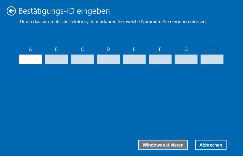 Windows 10 Telefonische Aktivierung 4