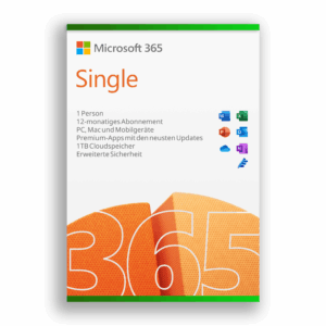 Microsoft Office 365 Single - 1 Jahr Abonnement | Für 1 Benutzer