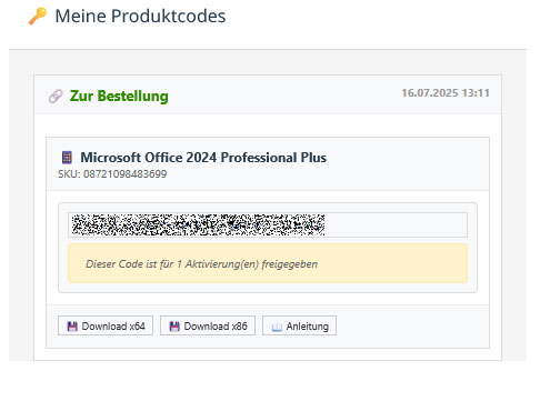 code anzeige